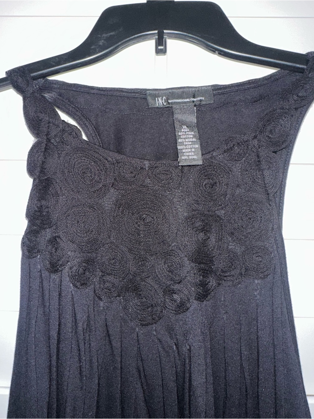 INC International Concepts Black Rosette Halter Maxi Dress